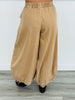 Mocha Mousse Pleated Balloon Pants (Reg & Plus)