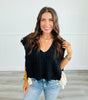 Scalloped Vest Side Bow Top (Reg)-3 Colors