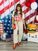 Rhinestone Floral USA Flag Graphic Tee (Reg. and Plus)