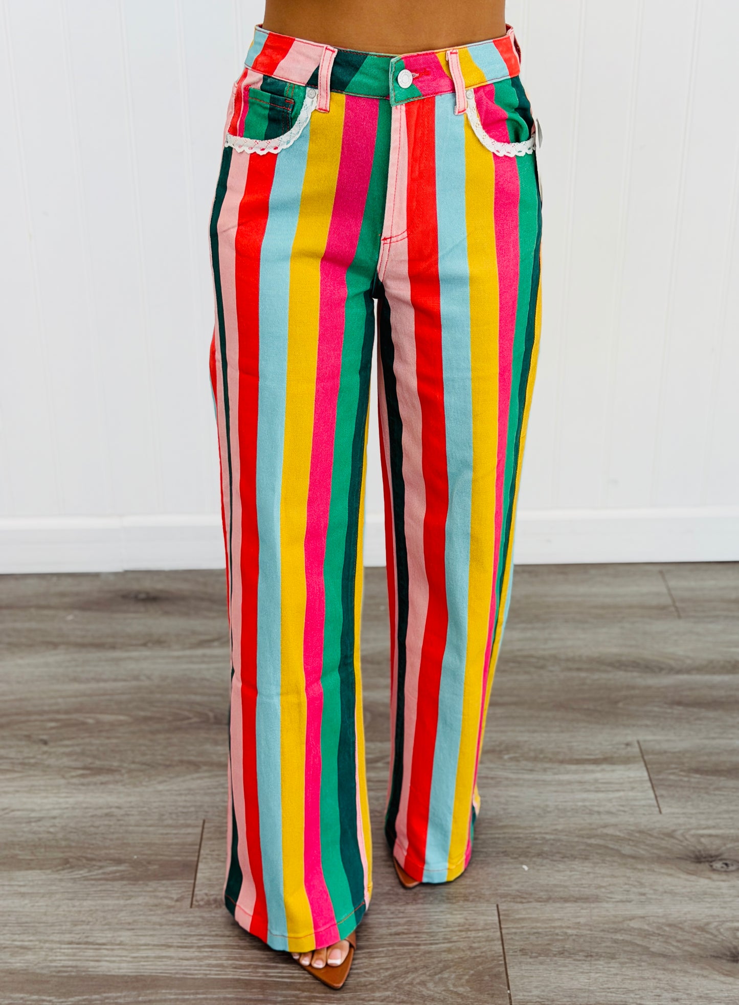Holiday Hues Striped Denim Pants (Reg.)
