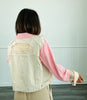 POL- Natural-Pink Floral Denim Jacket (Reg)