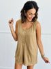 Camel Textured Sleeveless Romper (Reg.)