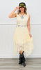Asymmetrical Lace Midi Dress (Reg. & Plus)- 2 Colors