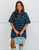 Washed Denim Polka Dot Mini Dress (Reg.)