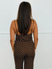 Chocolate/White Polka Dot Bow Detail Jumpsuit (Reg.)