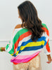 Multi Striped Pullover Top (One Size)