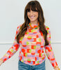Pop Of Personality Mesh Long Sleeve Top (Reg. and Plus)