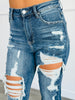 Risen Take A Chance Ankle Boyfriend Jeans (Reg & Plus)