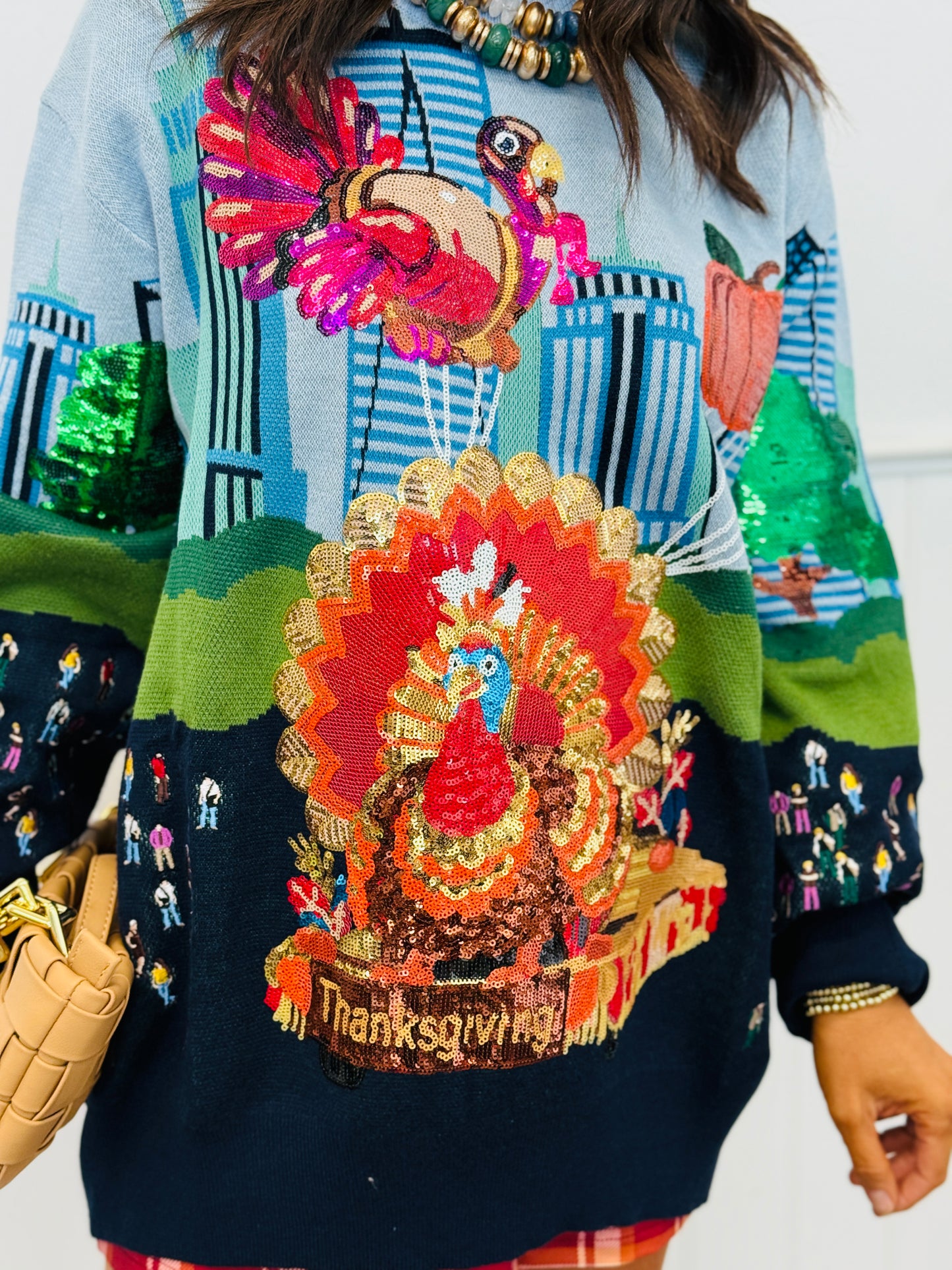 Queen Of Sparkles Thanksgiving Parade Sweater (Reg. and Plus)