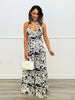 Black/Cream Cow Print Halter Top (Reg.)