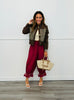 Burgundy Relaxed Bloomer Pants (Reg. & Plus)
