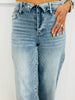Judy Blue Retro Rebel Wide Leg Fold Over Jeans (Reg. and Plus)