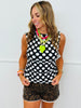 Mid Dot Mock Neck Top (Reg & Plus)-2 Colors