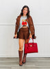 H. Grey Hoodie Bear Graphic Sweater Top (Reg.)