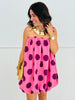 Pink Retro Chic Polka Dot Mini Dress (Reg.)