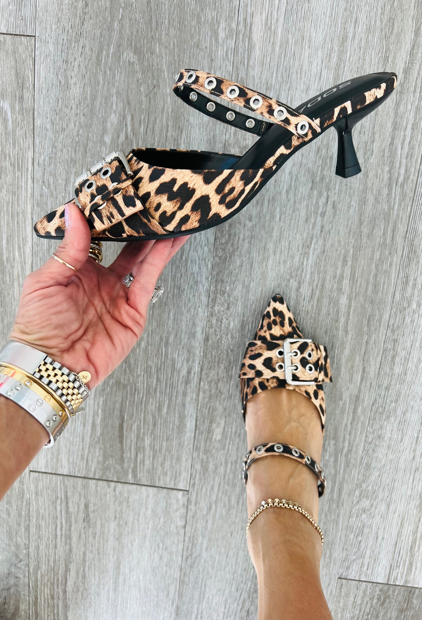 Living In Leopard Kitten Heels