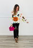 Queen Of Sparkles Ivory Halloween Icon Button Up Cardigan (Reg. and Plus)