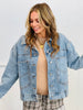 Denim Blue Embellished Jacket (Reg & Plus)