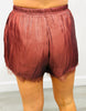 Brown Button Down Organza Top & Short Sets (Reg.)