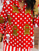 Queen Of Sparkles Polka Dot Gingerbread Man & Stocking Top (Reg. & Plus)