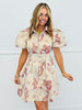 Mauve Rose Jacquard Mini Dress (Reg & Plus)