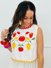 Off White Embroidered Top & Midi Skirt Set (Reg & Plus)