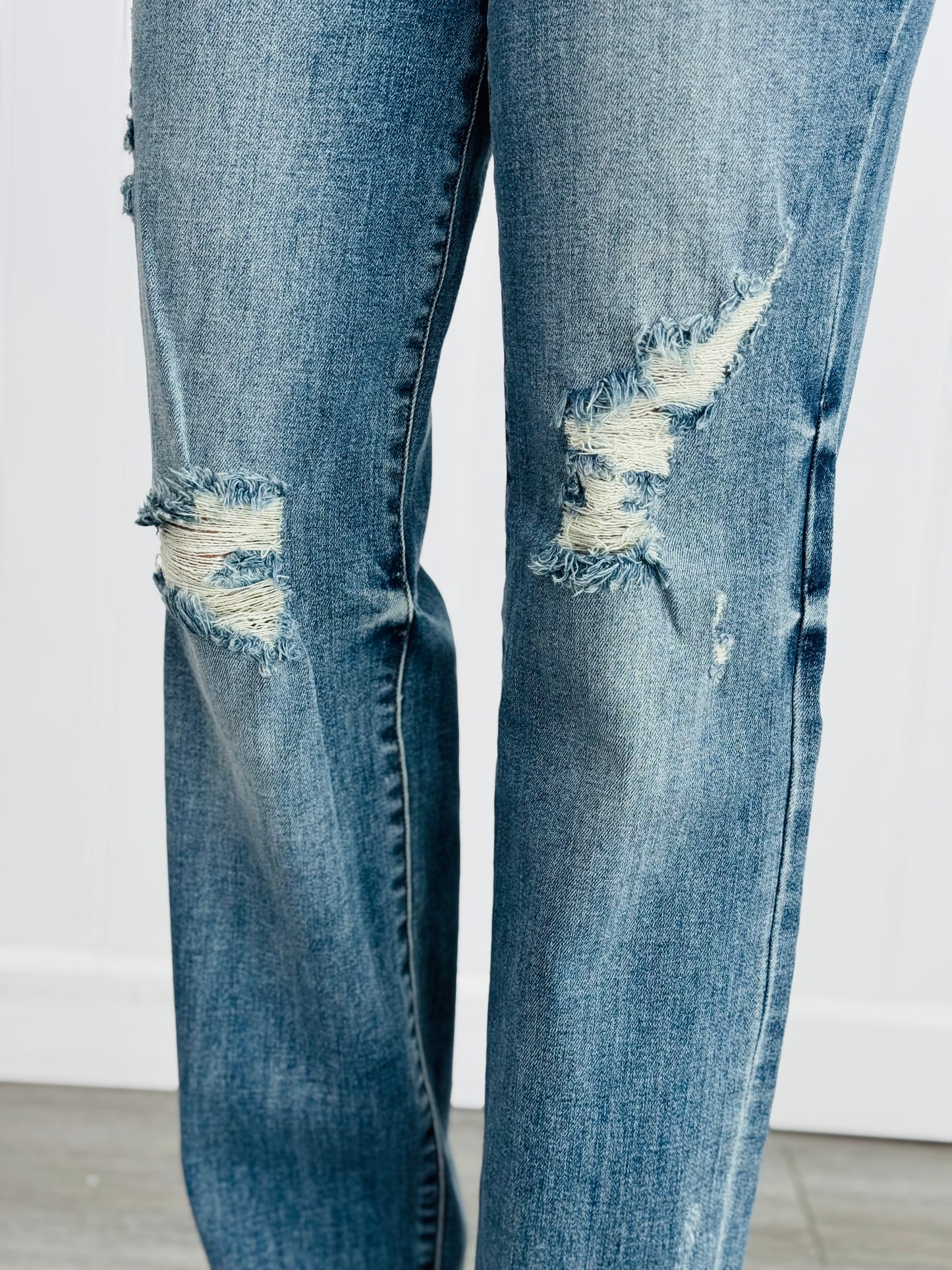 Judy Blue Do Anything Dad Straight Jeans (Reg. and Plus)