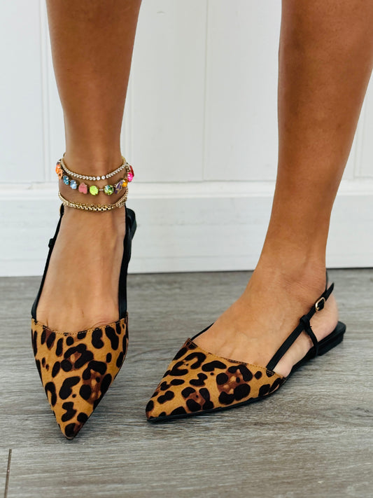 Leopard Point It Out Slingback Flats