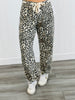 Leopard Grommet Waist Denim Barrel Pants (Reg.)