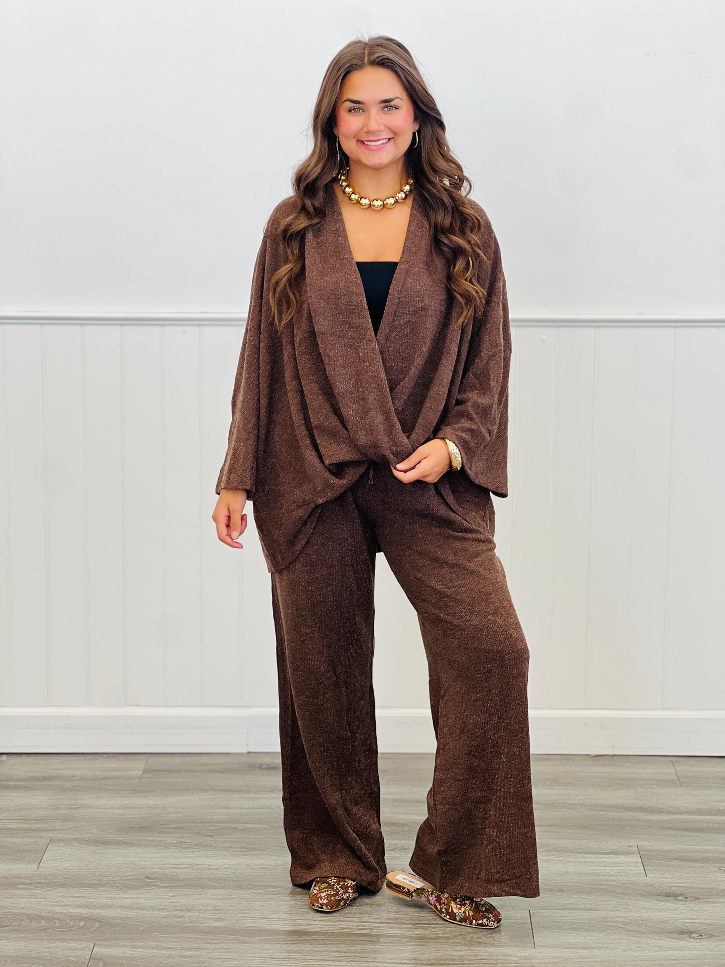 Dear Scarlett The Jenny Crossover Top & Pants Set (Reg. and Plus) - 3 Colors
