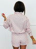 Pink Combo Polka Dot Zip Up Jacket (Reg & Plus)