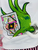 Queen Of Sparkles White & Green Hand Holding Logo Card Sweatshirt (Reg. & Plus)