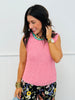 Pink Crew Neck Knit Sleeveless Top (Reg. and Plus)