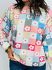 Pastel Floral Studded Sweater Top (Reg & Plus)