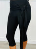 Black Wrap Front Capri Pants (Reg.)