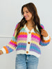 Rainbow Chunky Knit Cardigan (Reg. and Plus)