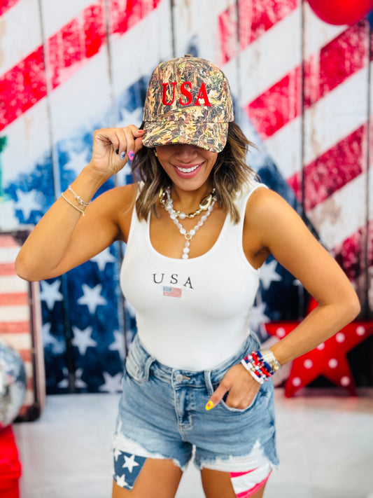 Camo USA Trucker Hat