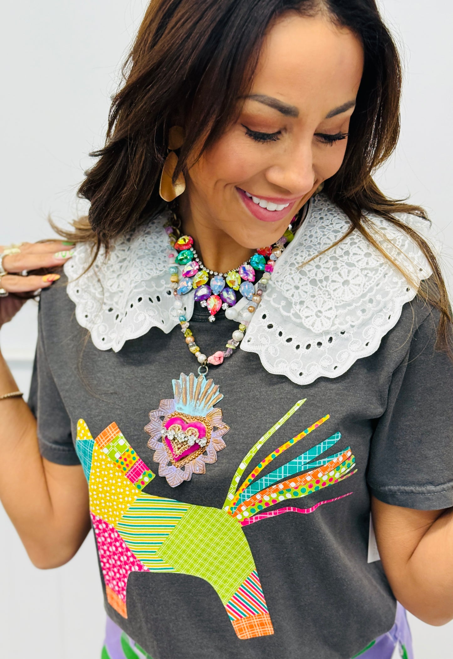 Patchwork Horse Graphic Tee (Reg. and Plus)