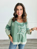 POL Sage Multi Star Patch Contrast Top (Reg)