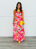 Pink Multi Floral Strapless Maxi Dress (Reg.)