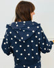 Polka Dot Zip Up Sweater Hoodie (Reg & Plus) - 2 Colors