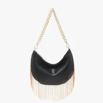 Juna Fringe Crossbody w/ Chain Strap (3 Colors)