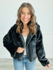 Bunny Faux Fur Hooded Zip Jacket (Reg)-4 Colors