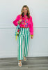 Bold Stripe Ankle Pants (Reg.)-4 Colors