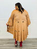 Camel Faux Suede Open Front Cardigan (Reg. and Plus)