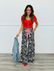 Zebra Print Wide Leg Pants (Reg. and Plus)
