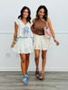 Floral Front Double Tie Top (Reg.)-2 Colors