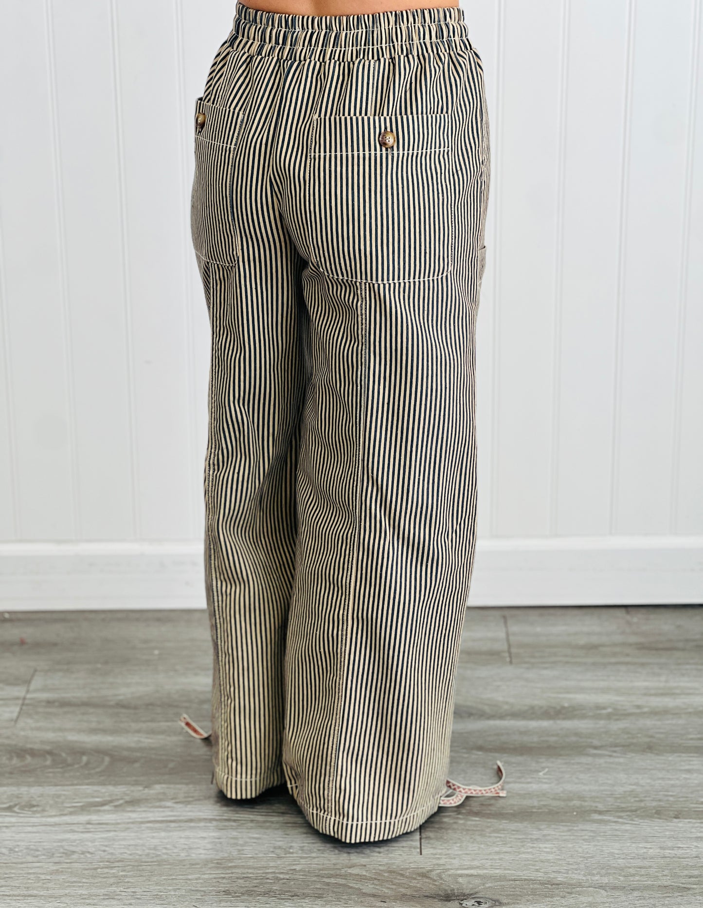 Latte Vintage Wash Stripe Pants (Reg.)