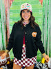 Black Football Sweater Cardigan (Reg.)