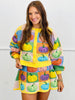 Queen Of Sparkles Pastel Colorblock Pumpkin Button Up Cardigan (Reg. and Plus)